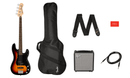Affinity Series Precision Bass PJ Pack, Laurel Fingerboard, 3-Color Sunburst w/Gig Bag and Rumble 15 Amp