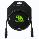 Mammoth Balanced XLR to XLR Microphone Cable MAM Lines 3ft