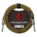 Kirlin IWCC201BY 10ft Tweed Entry Woven Instrument Cable with Chrome Ends