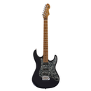 Levinson Sceptre Ventana Std - Double Cutaway Black SSS w Maple Board w/FREE Accessory Bundle