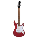 Levinson Sceptre Ventana Deluxe - Double Cutaway HSS See Thru Red w Indian Laurel Board w/FREE Accessory Bundle