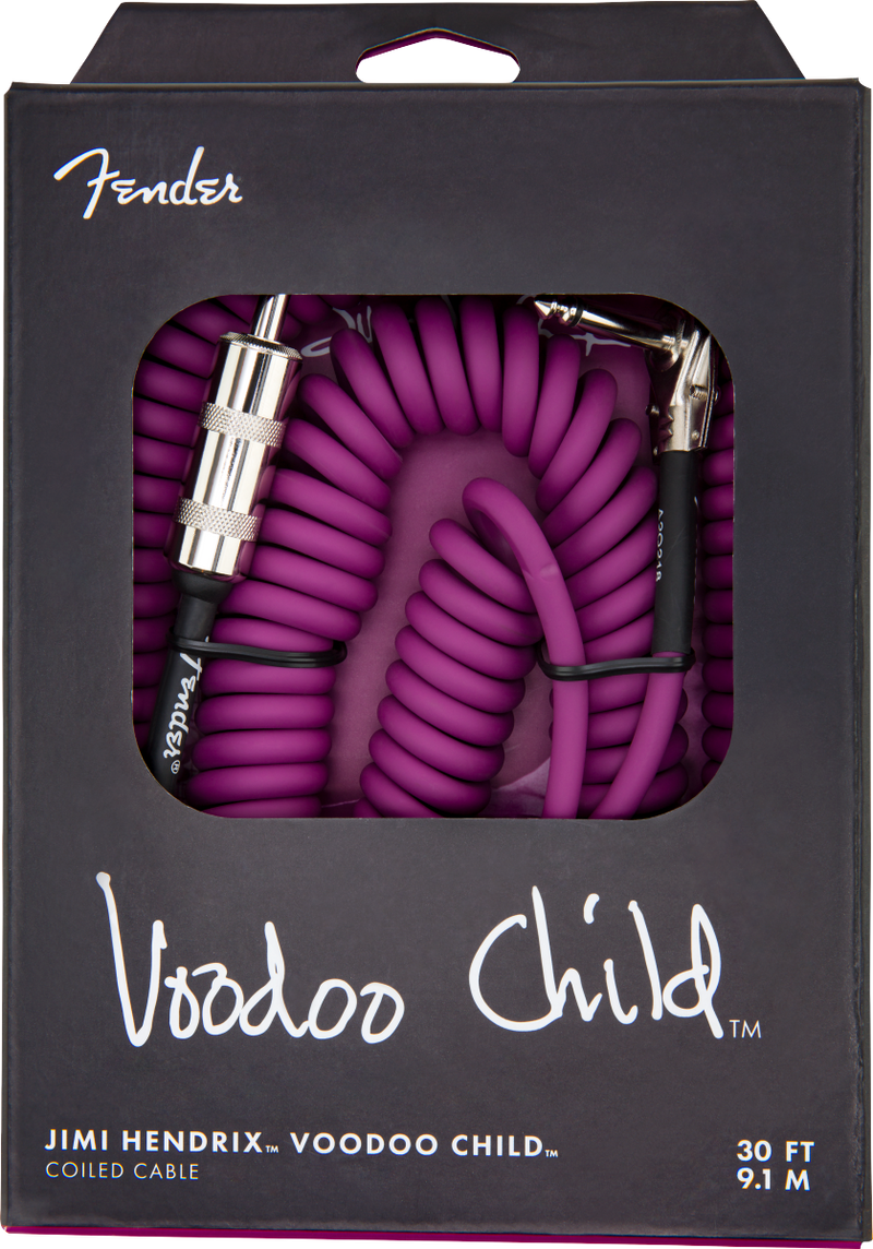 Hendrix™ Voodoo Child™ Coil Instrument Cable, Straight/Angle, 30', Purple