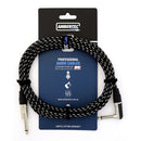 Guitar Cable REAN Connectors Straight/Right Angle Vintage B/W Cloth 3m