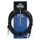 Guitar Cable REAN Connectors Straight/Right Angle Vintage B/W Cloth 6m