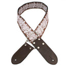 DSL Straps 2 Inch Jacquard Webbing Paisley Brown.