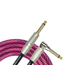 Kirlin IWB202WPP 10ft Premium Plus Wave Pink Guitar Cable RA to Straight at Five Star Music 102 Maroondah Highway Ringwood Melbourne Music Guitar Store.