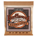 Ernie Ball Earthwood Extra Light Phosphor Bronze Acoustic Guitar Strings, 10-50 Gauge.