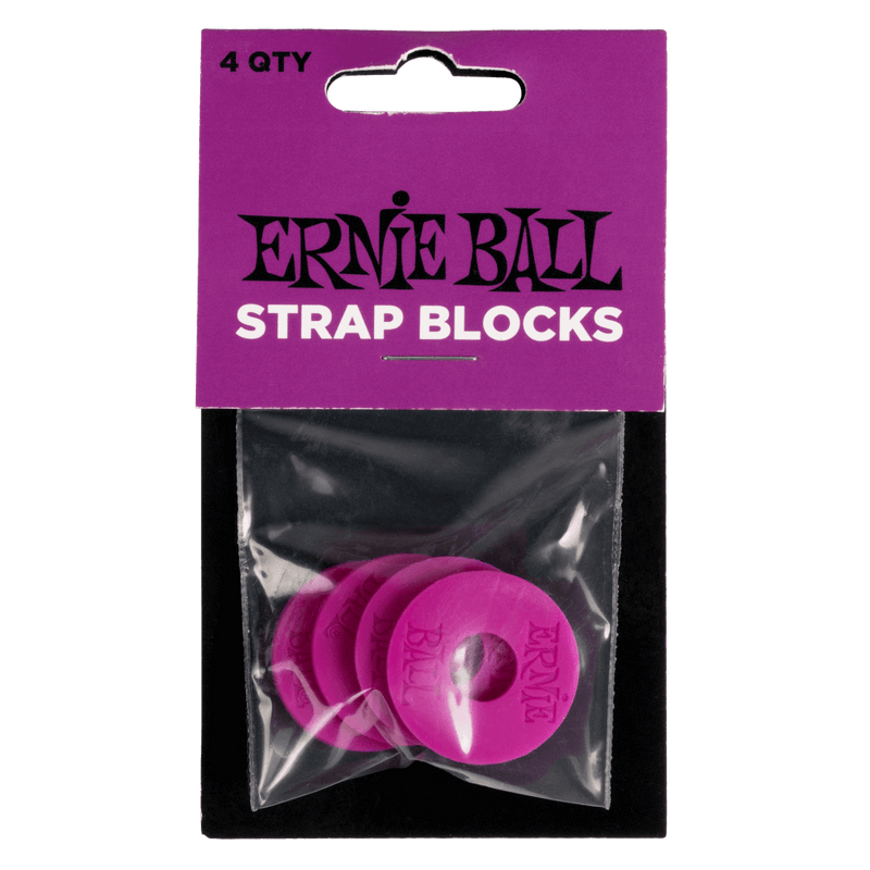 Ernie Ball Strap Blocks - Purple - 4 Pack