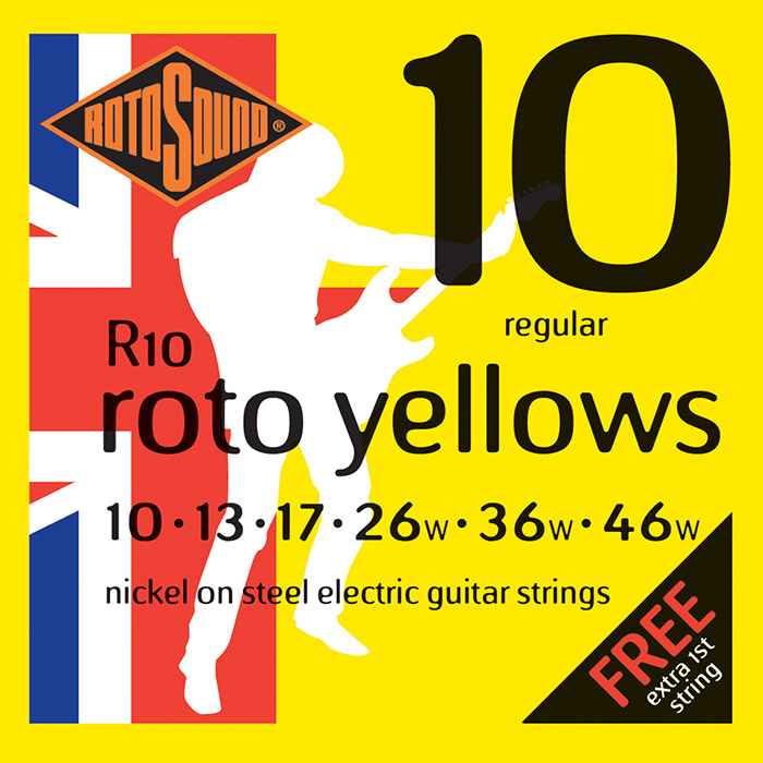 Rotosound R10 Electric Guitar Strings YELLOWS | 10-46