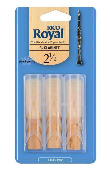 Rico Royal RCB325 Clarinet Reeds 2.5 Strength In 3-Reeds Pack at Five Star Music 102 Maroondah Highway Ringwood Melbourne Music Guitar Store.