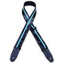 Stripe Ragstrap - Black with Aqua Stripe.