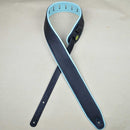 2.5" Upholstry Padded Strap - Black /Aqua.