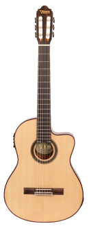 Valencia VC704CE Solid Top Classical Guitar with Pickup - Natural Satin