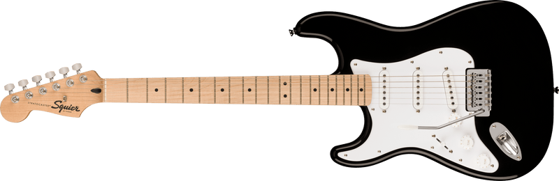 Squier Sonic Stratocaster Left-Handed, Maple Fingerboard, White Pickguard, Black