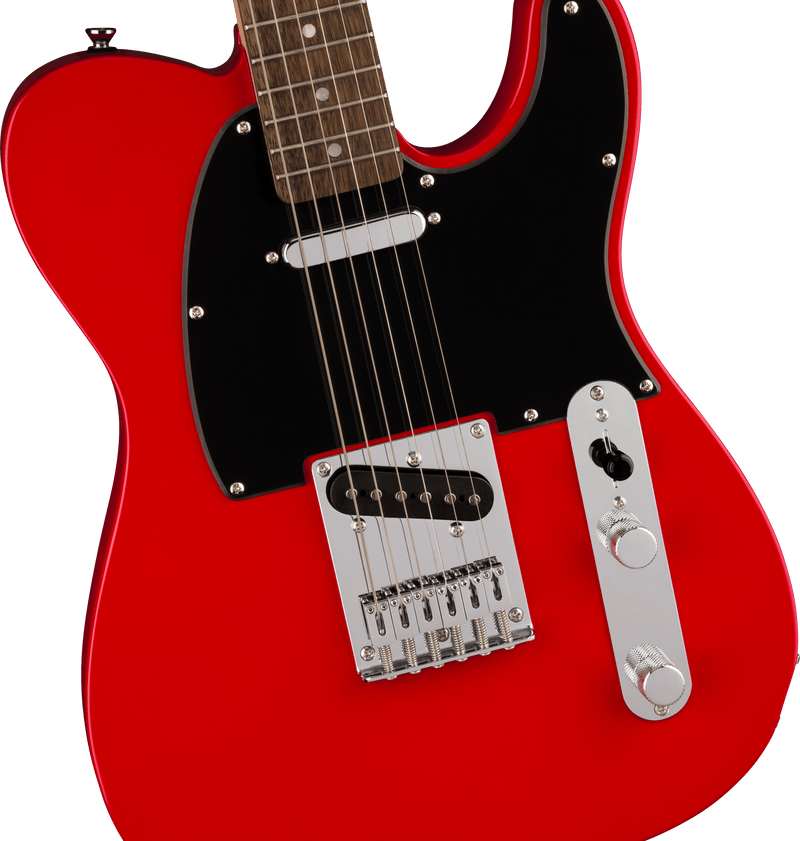 Squier Sonic Telecaster, Laurel Fingerboard, Black Pickguard, Torino Red