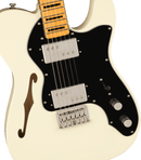 FSR Classic Vibe '70s Telecaster Thinline, Maple Fingerboard with Blocks and Binding, Black Pickguard, Olympic White