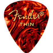 Fender Classic Celluloid, Tortoise Shell, 351 Shape, Thin, 12 Count