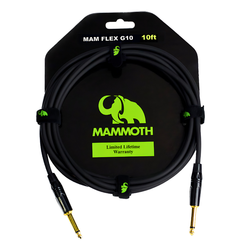 Mammoth 10ft Mono Instrument Cable Jack to Jack MAM LINES G10