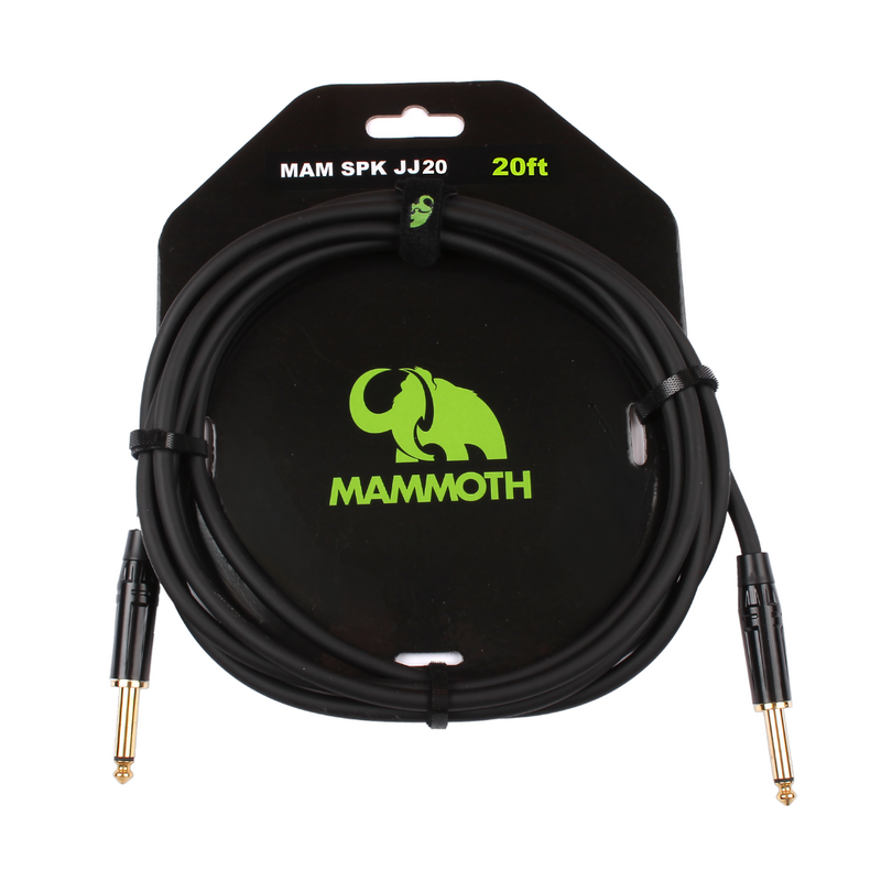 Mammoth 20ft Speaker Cable Jack to Jack MAM SPK JJ20