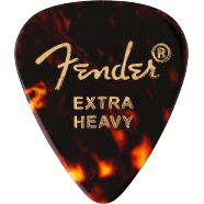 Fender Classic Celluloid, Tortoise Shell, 351 Shape, Extra Heavy, 12 Count