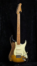 Xotic XSC-1 California Classic, Super Heavy Aging, 2 Tone Burst, Alder, Roasted Flame Maple