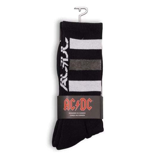 AC/DC "High Voltage" Large Crew Socks in Black (1-Pair)