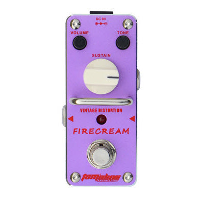 Tom's Line AFM-3 "Fire Cream" Fuzz mini guitar pedal, based on the Big Muff™