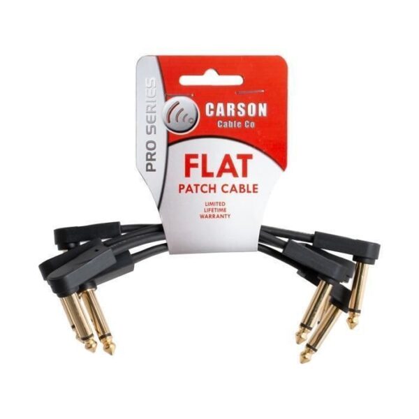 Carson Pro FLAT4PK Patch Cables – 4 inch
