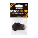 Jim Dunlop JPP113C Carbon Fibre Jazz III Max Grip Players Pack Grey Guitar Pick (6 pack)