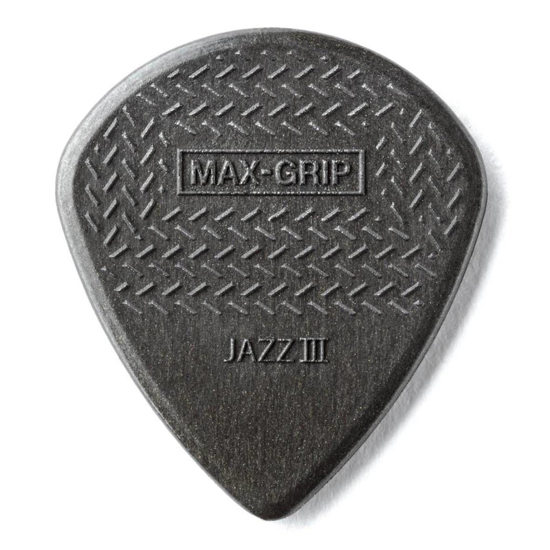 Jim Dunlop JPP113C Nylon Jazz III Max Grip Players Pack Grey Guitar Pick (6 pack)