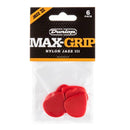 Jim Dunlop JPP113N Nylon Jazz III Max Grip Players Pick Pack Red (Pack of 6)