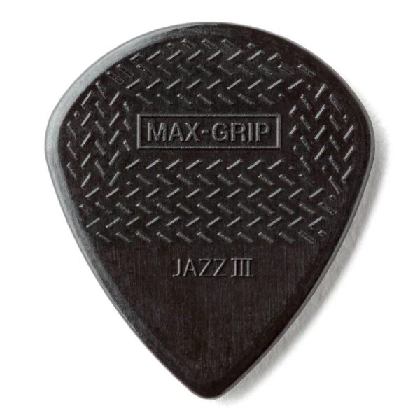 Jim Dunlop JPP113S Stiffo Nylon Jazz III Max Grip Players Pack Black (Pack of 6)
