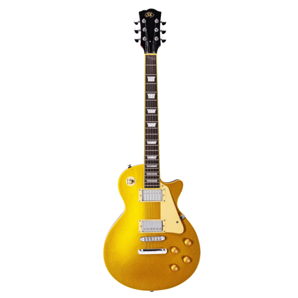SX EF3GD Deluxe LP Style Electric Guitar in Gold Top