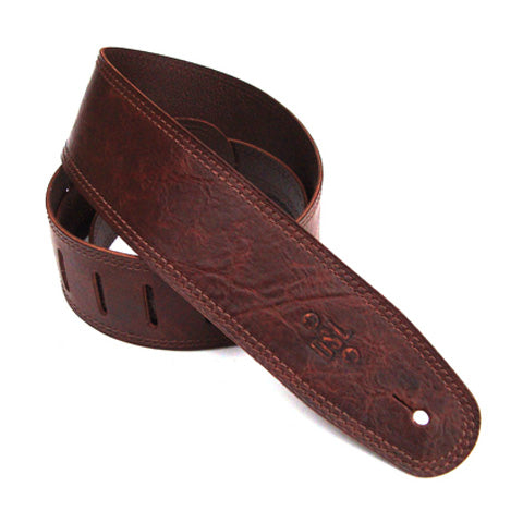 DSL GMD Series 2.5" Distressed Leather Guitar Strap Brown