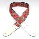 DSL JAC20 Jacquard Guitar Strap (SAL Design, Red, 2")