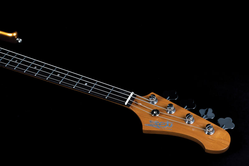 Jet JJB-300 Bass Guitar - Roasted Maple Neck, Rosewood Fretboard - Gold