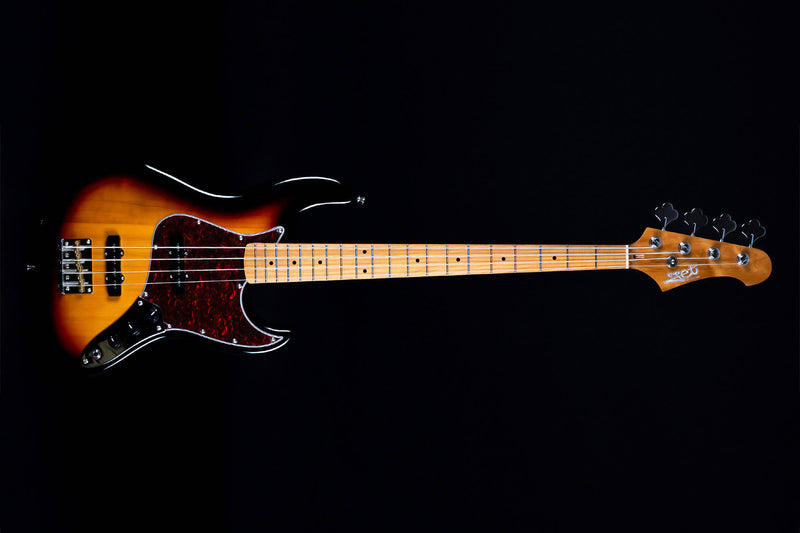 Jet JJB-300 Bass Guitar - Roasted Maple Neck - Sunburst