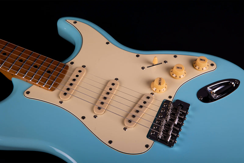 Jet JS-300 Electric Guitar - Roasted Maple Neck - Sonic Blue