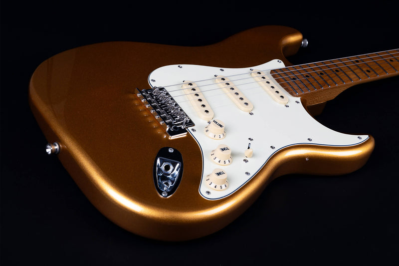 Jet JS-300 Electric Guitar - Roasted Maple Neck - Gold