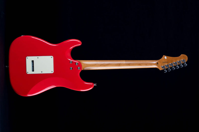 Jet JS-400 HSS Electric Guitar - Roasted Maple Neck - Coral Red