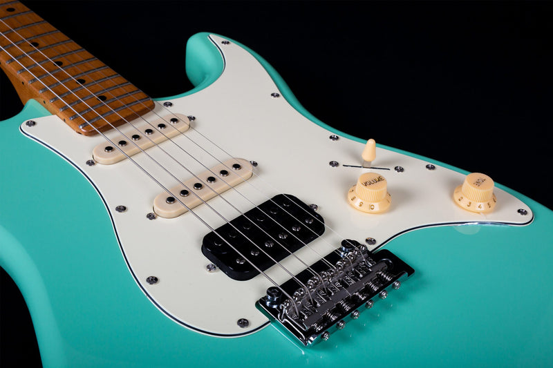 Jet JS-400 Electric Guitar - Roasted Maple Neck - Sea Foam Green