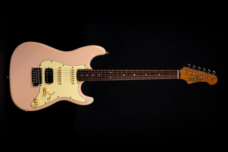 Jet JS-400 Electric Guitar - Roasted Maple Neck - Shell Pink