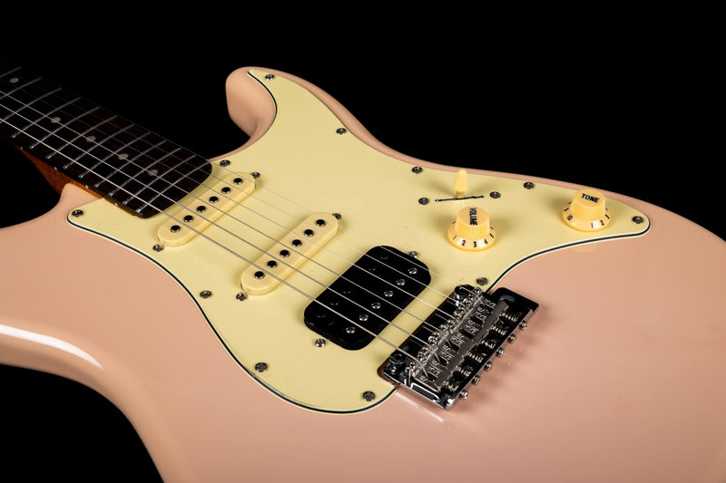 Jet JS-400 Electric Guitar - Roasted Maple Neck - Shell Pink