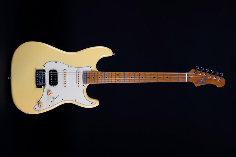 Jet JS-400 Electric Guitar - Roasted Maple Neck - Vintage Yellow