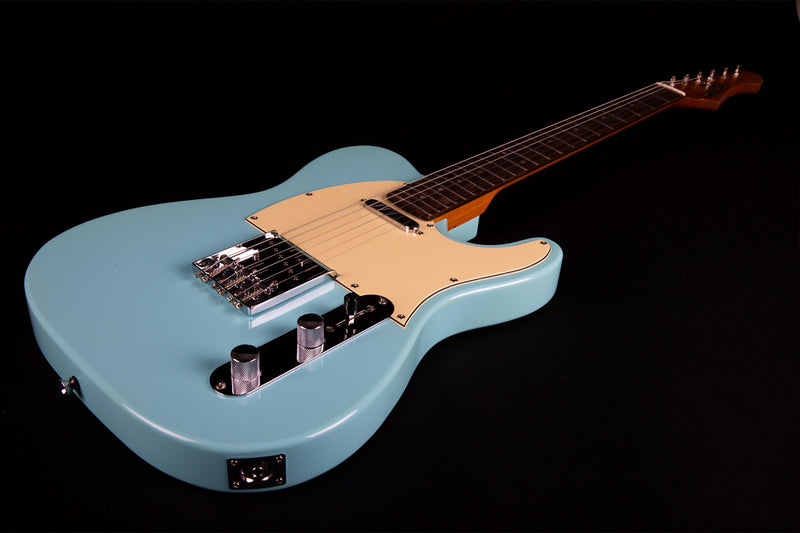 Jet JT-300 Electric Guitar - Roasted Maple Neck - Sonic Blue