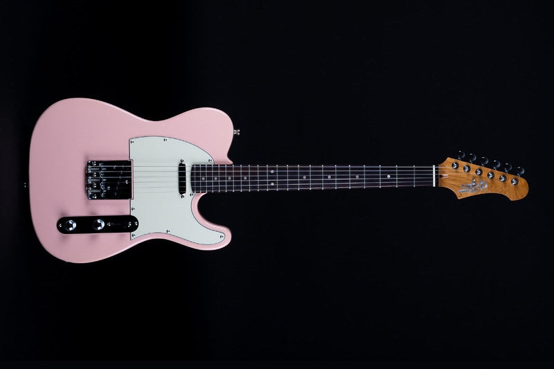 Jet JT-300 Electric Guitar - Roasted Maple Neck, Rosewood Fretboard - Pink