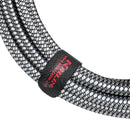 Kirlin IWCC201BK 20ft Black Entry Woven Instrument Cable with Chrome Ends