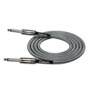 Kirlin IWCC201BK 20ft Black Entry Woven Instrument Cable with Chrome Ends