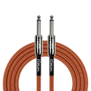 Kirlin IWC201OR 20ft Orange Entry Woven Instrument Cable with Chrome Ends