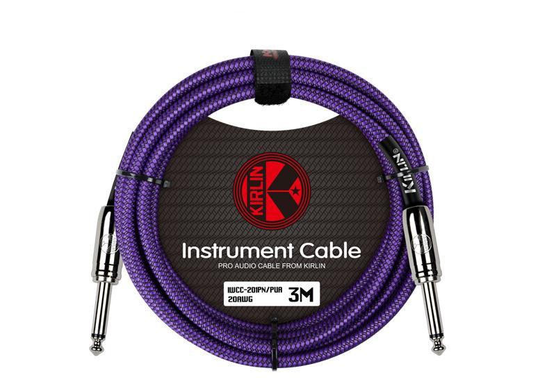 Kirlin IWC201PU 10ft Purple Entry Woven Instrument Cable